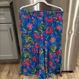 Johnny Was Blue Floral Maxi Skirt